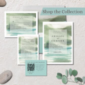 Seaside Serenity Blue Green Cream Programmakaart