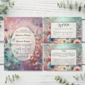 Secret Garden in Evening Glow Wedding Save The Date (Personaliseer de collectie van deze zelfstandige maker.)