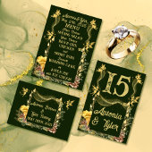 Golden Fairies Forest Wedding Programmakaart