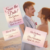 Pastel Zonsondergang Bruiloft Menu