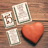 Trompe-l'oeil Landelijke Trouwdag Kaart