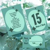 1950's Atomic Mint bruiloft uitnodiging