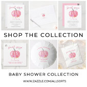 Het is een Meisje Roze Pompoen Baby shower Uitnodi Flyer
