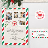 Mam & Pap Vrolijk Kerstmis Letter Fotocollage Keramisch Ornament