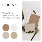 Elegante moderne ivoor & beige bruiloft menu