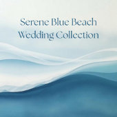 Serene Blue Beach Wedding Table Numbers Kaart