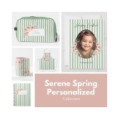 Gepersonaliseerde pastel groene cosmetische tas
