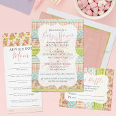 Shabby Chic-Rozen wensen Kaart Baby shower