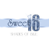 Mousserende Zwemmen zoet Zestien Blauw ID652 Ronde Sticker