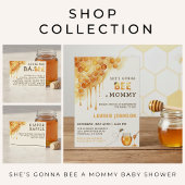 Honey Bee Honeycomb Baby Shower Guess How Many Informatiekaartje