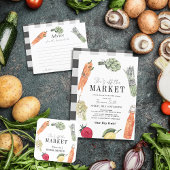 Ze is van het Vrijgezellenfeest van de boerenmarkt Acryl Uitnodigingen