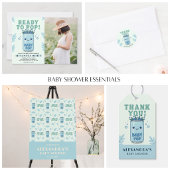 Ze staat op springen Blauw Boho Kawaii Frisdrank Bedankdoosjes