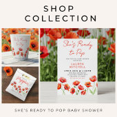 Ze is klaar om Poppy Flower Spring Baby shower te  Kaart
