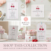 Cherry On Top Bridal Shower Coquette Bow Stripes Cadeaulabel