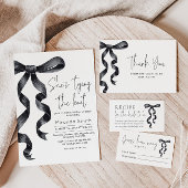 Ze knoopt het Black Bow Vrijgezellenfeest Ronde Sticker