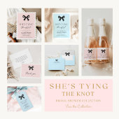 Roze Ze bindt het knoop Vrijgezellenfeest Bedankkaart