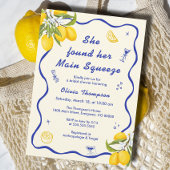 Hand getrokken Lemon Main Squeeze Vrijgezellenfees Servet