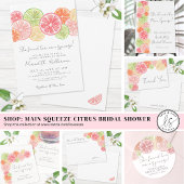Main Squeeze Citrus Bridal Shower Kaart