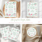 She Found Her Perfect Matcha Stripes Bridal Shower Kaart