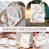 Watercolor She is Catch Ocean Theme Bridal Shower Kaart