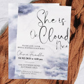 Ze is op de cloud van negen vrijgezellenfeesten bedankkaart