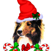 Sheltie kerst Merry Grosgrain Lint