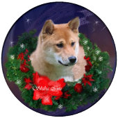 Shiba Inu Kerstkrans Grosgrain Lint