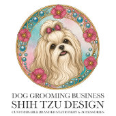 Flyer voor Shih Tzu-hondentrimsalon
