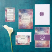 Glinsterende hemelse Stardust Skies bruiloft Kaart (Personaliseer de collectie van deze zelfstandige maker.)