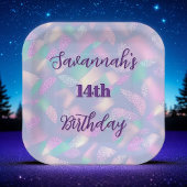 Gepersonaliseerde Pastel Shimmer verjaardagsfeest Cadeaupapier