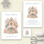 Bohemian Gingerbread House Vrolijk kerstfeest Kaart