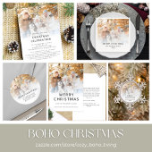 PAPIER foto overlay boho kerstfeest uitnodigen Flyer