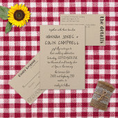 Casual handgeschreven typografie Kraft All In One Uitnodiging