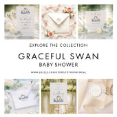 Elegant Two Swans In Love Wedding Zelfinktende Stempel