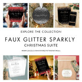 PAPIER | Silver Glitter-kerstfeestfeest Flyer