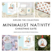 Nativiteitsillustratie blij dat je veel plezier he vierkante sticker