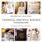 Thanksgiving van dankbare, gebufferde prijsopgave t-shirt