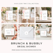 Roze Bruisende Brunch Bedankt Bruidsdiner Vierkante Sticker
