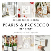 Printable Parels Prosecco Welkom bij Hen Party Poster