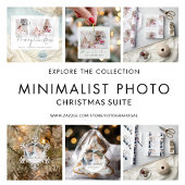 3 Foto's Script Family Merry Kerstmis Feestdagenkaart