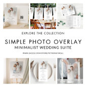 Minimalistische elegante foto overlay bruiloft acryl uitnodigingen