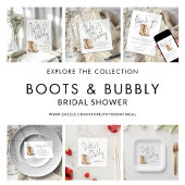 Modern Boots and Bubbly Vrijgezellenfeest Bedankt Kaart