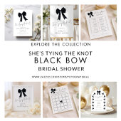 Black Bow Guess How Many Game Bridal Shower Arch Kaart