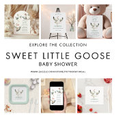 Cute Silly Goose About to Be on Loose Baby Shower Servet