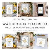 Italiaanse Ciao Bella Bruiloftsshower Kaart
