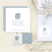 Minimalistisch Line Art Gift Warm Gezellig Kerstbl Feestdagenkaart