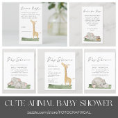 De Elephant Baby shower Love and Bedankt van het M