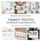 Modern Script 2 Foto Vrolijk Kerstfeest Kaart Notitiekaartje