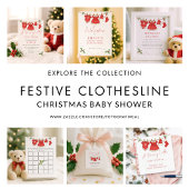Budget Christmas Clothesline Baby Shower Invite
