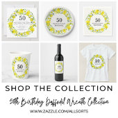 Geel Witte Daffodil Wreath 50th Birthday Napkins Servet